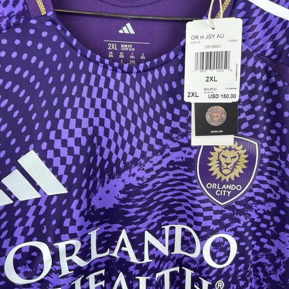 Orlando City SC 2025 Adidas Authentic Home Jersey 2XL Purple MLS Soccer Shirt - Picture 6 of 8